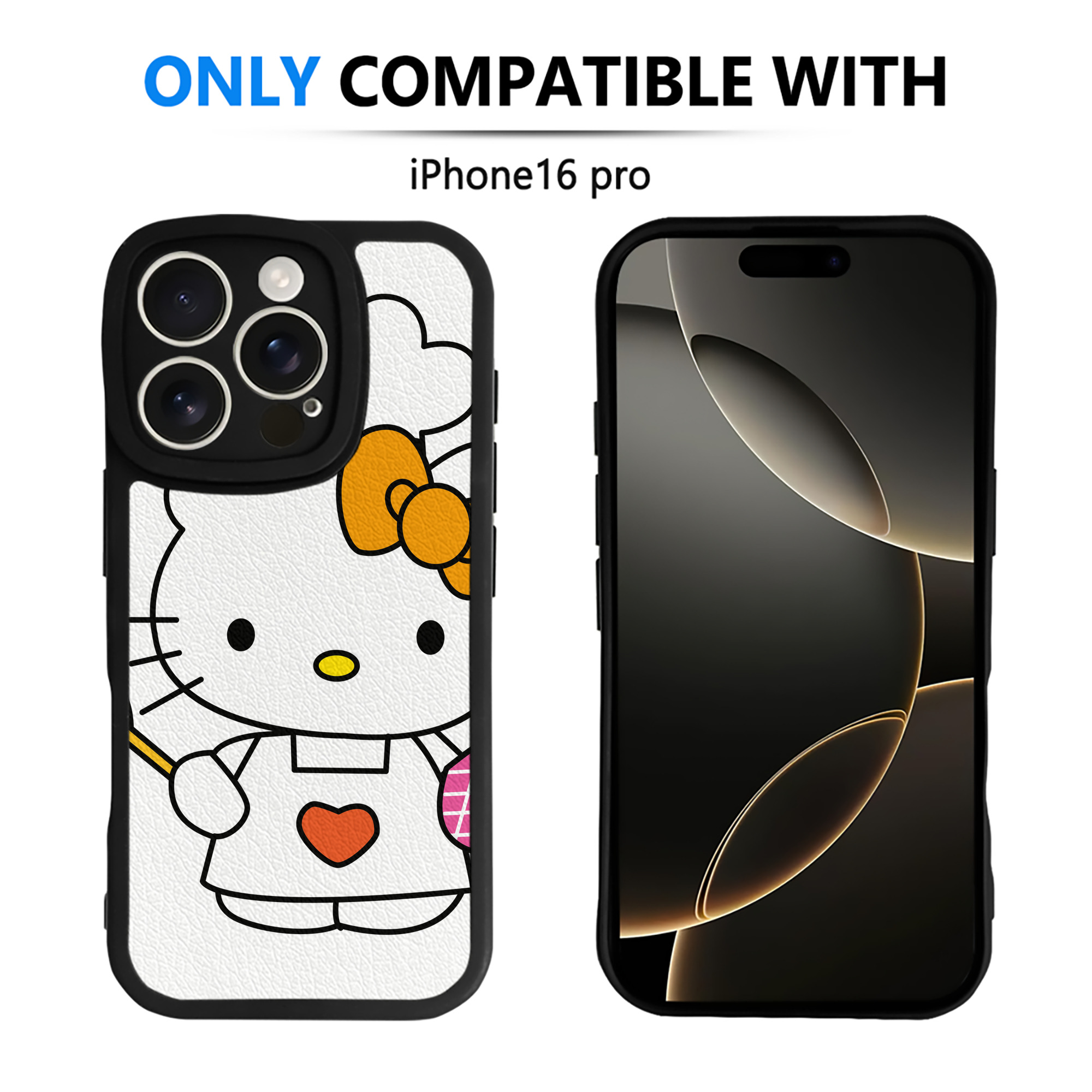 （画像用） Hello Kitty ハローキティ 【iPhone 16シリーズ対応】シリコンスマホケース（レザー調） 材質：シリコン